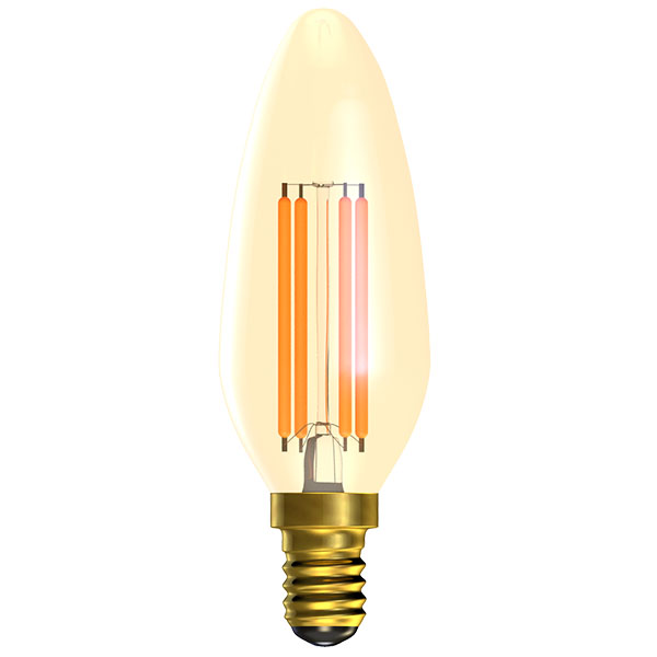 01433 - LED 4W Vintage Amber Candle - SES - 2000K